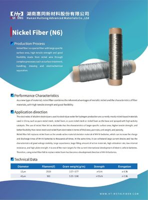 Fibra de níquel: una fibra especial de gran superficie específica, alta resistencia a la tracción y buena flexibilidad
